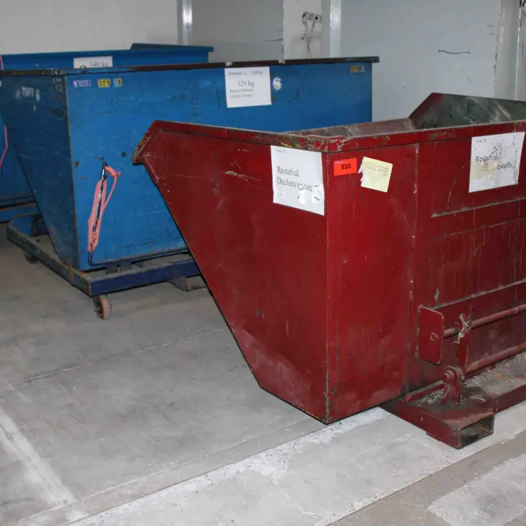 3 Forklift tipping skip bins
