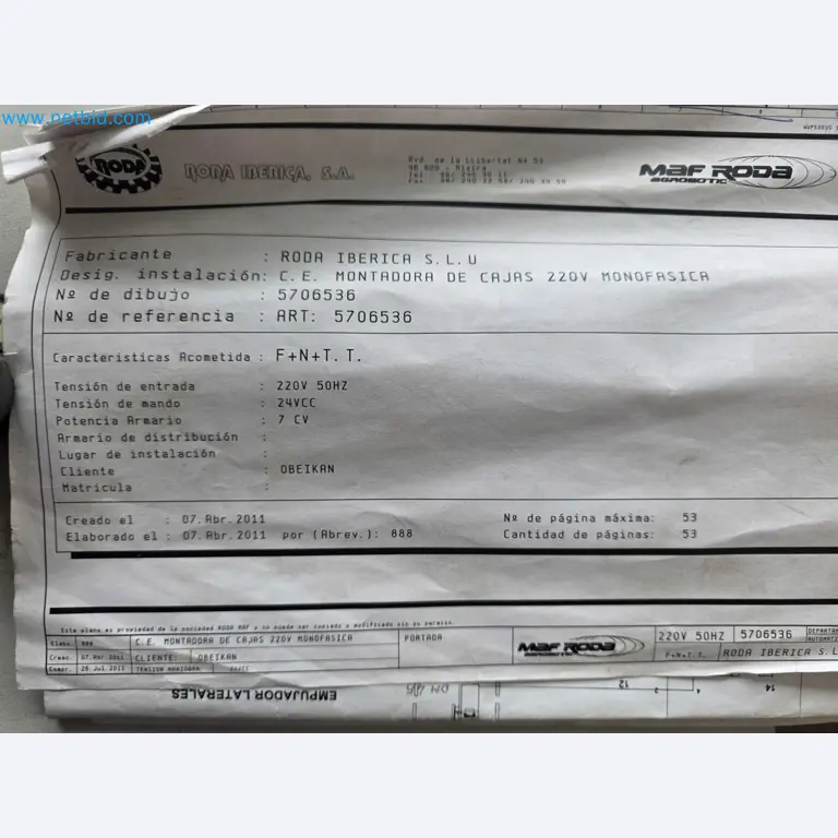 Likvidace podniku - Použité balicí stroje na balení ovoce a zeleniny (výrobní linka MDF)-22