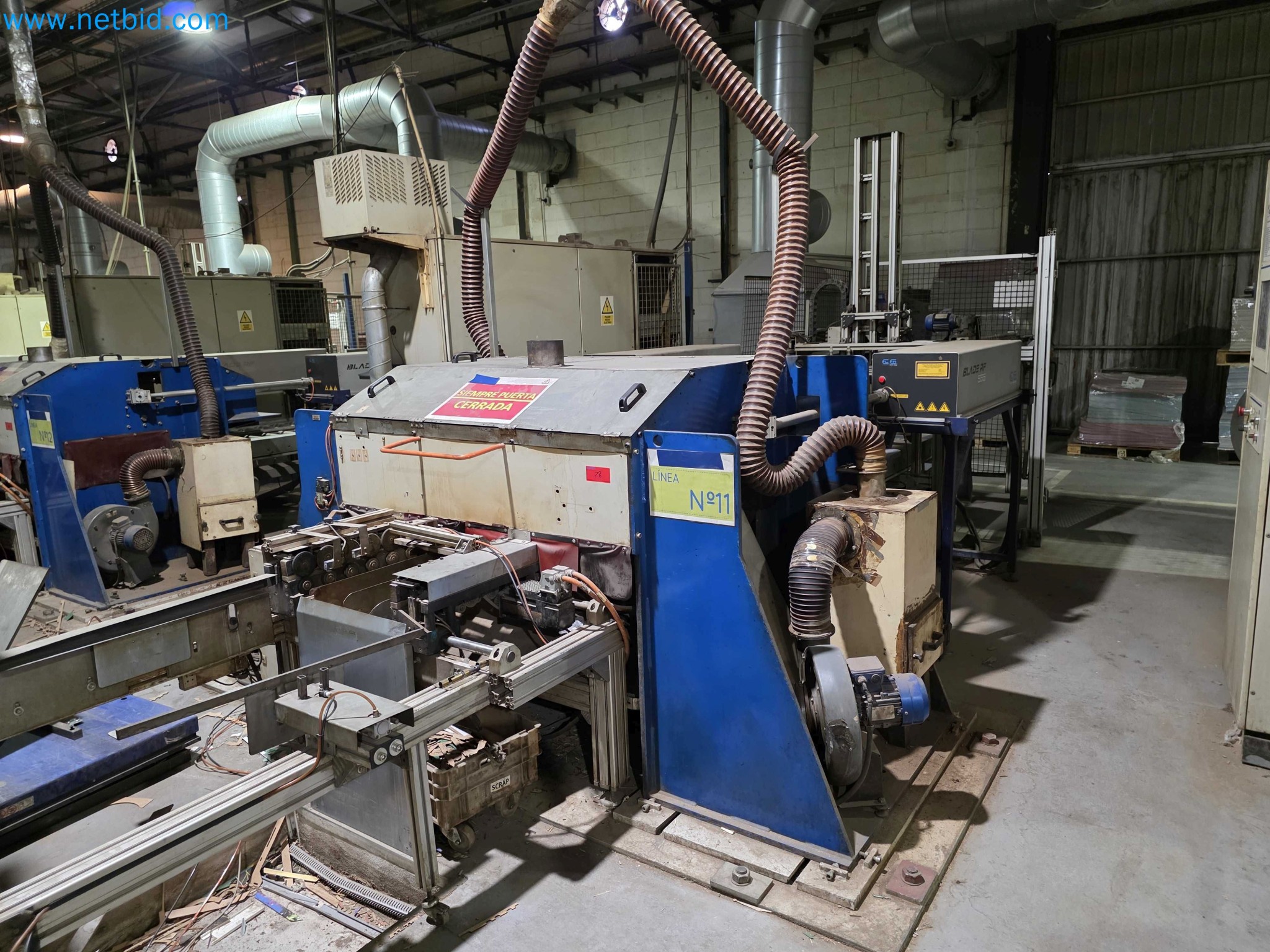 Liquidação de empresas - Máquinas de embalagem usadas para embalagem de frutas e legumes (linha de produção de MDF)-1