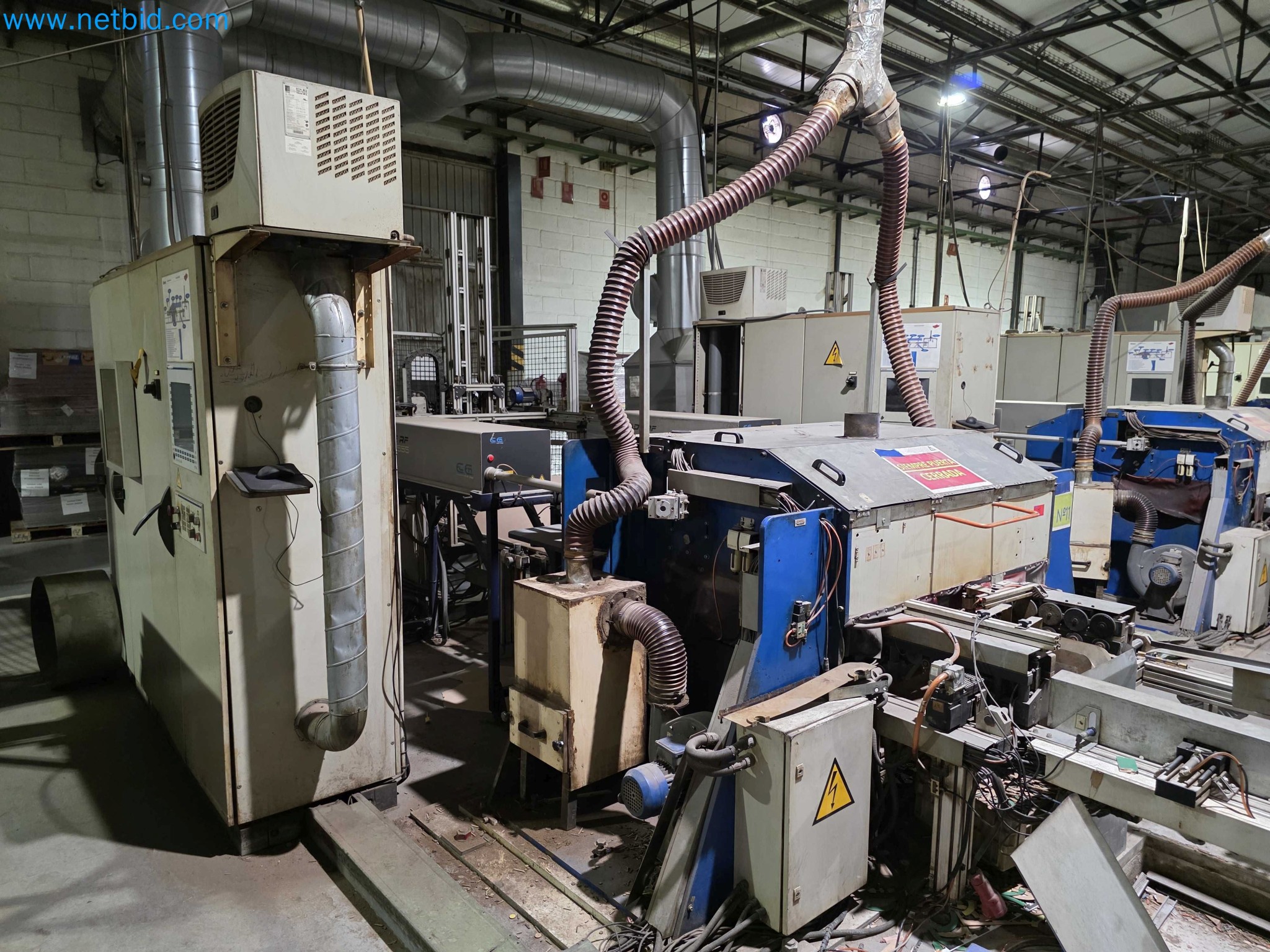 Liquidação de empresas - Máquinas de embalagem usadas para embalagem de frutas e legumes (linha de produção de MDF)-2