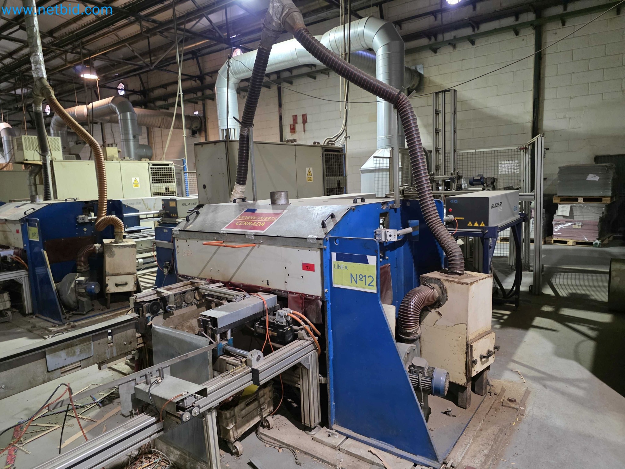 Liquidação de empresas - Máquinas de embalagem usadas para embalagem de frutas e legumes (linha de produção de MDF)-1