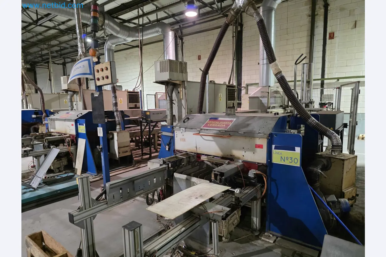 Liquidação de empresas - Máquinas de embalagem usadas para embalagem de frutas e legumes (linha de produção de MDF)-1