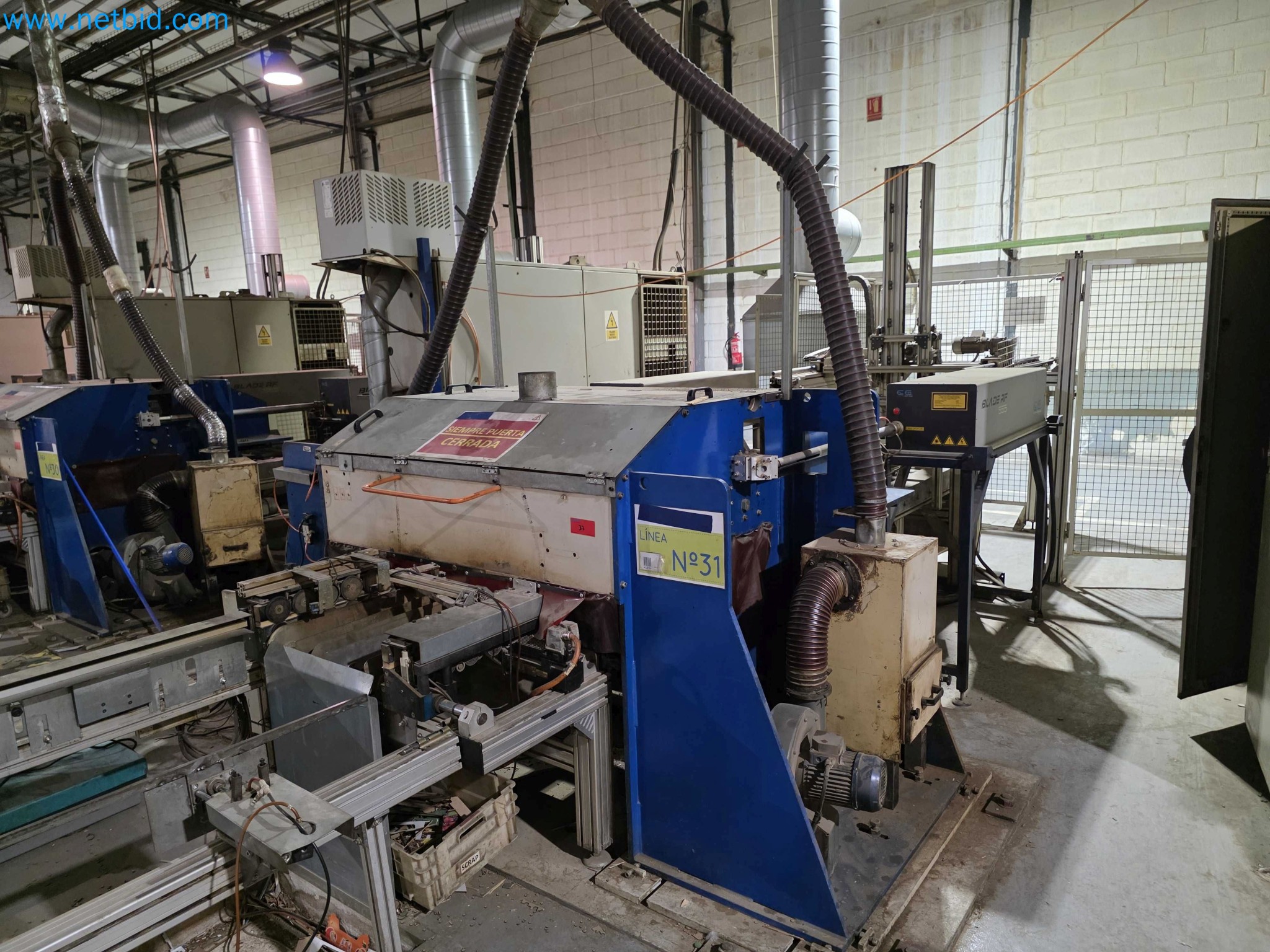 Liquidação de empresas - Máquinas de embalagem usadas para embalagem de frutas e legumes (linha de produção de MDF)-2