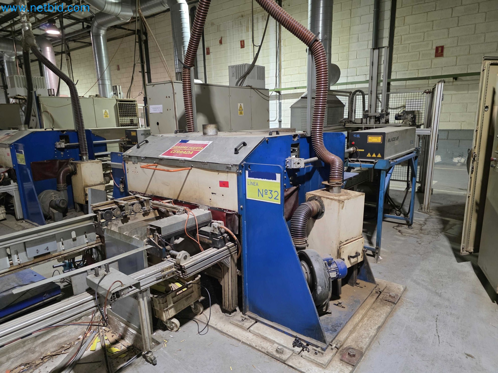 Liquidação de empresas - Máquinas de embalagem usadas para embalagem de frutas e legumes (linha de produção de MDF)-1