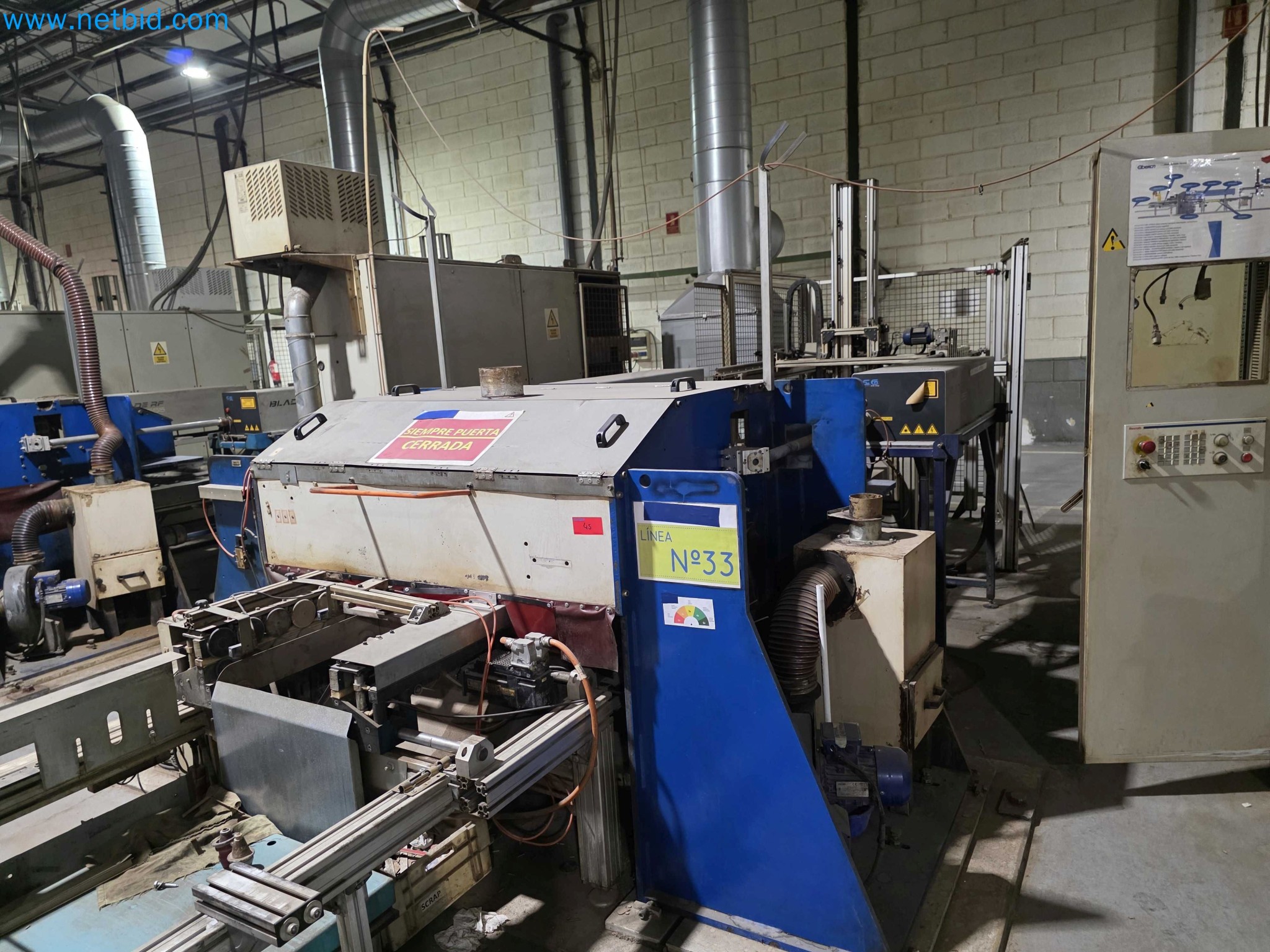 Liquidação de empresas - Máquinas de embalagem usadas para embalagem de frutas e legumes (linha de produção de MDF)-2