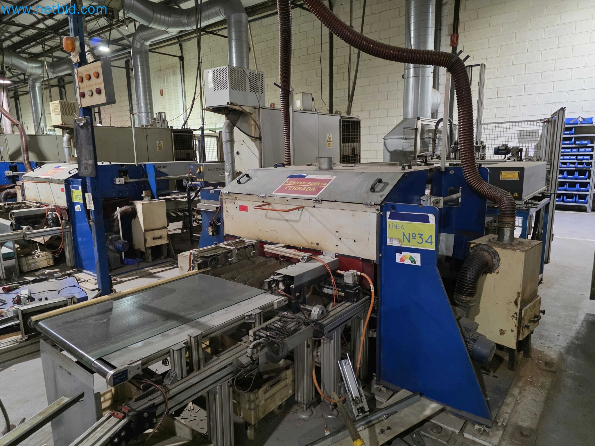 Liquidação de empresas - Máquinas de embalagem usadas para embalagem de frutas e legumes (linha de produção de MDF)-1