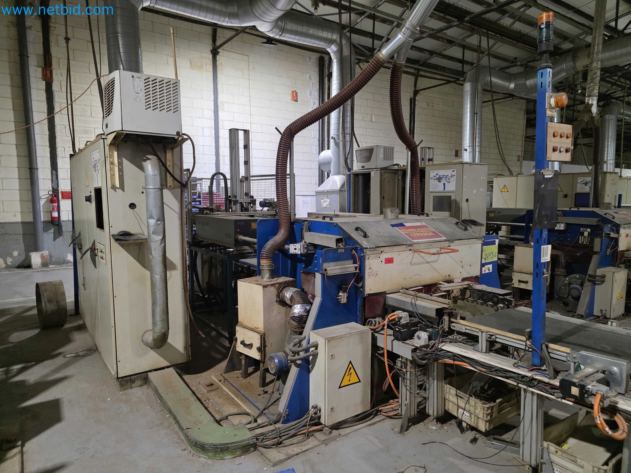 Liquidação de empresas - Máquinas de embalagem usadas para embalagem de frutas e legumes (linha de produção de MDF)-2