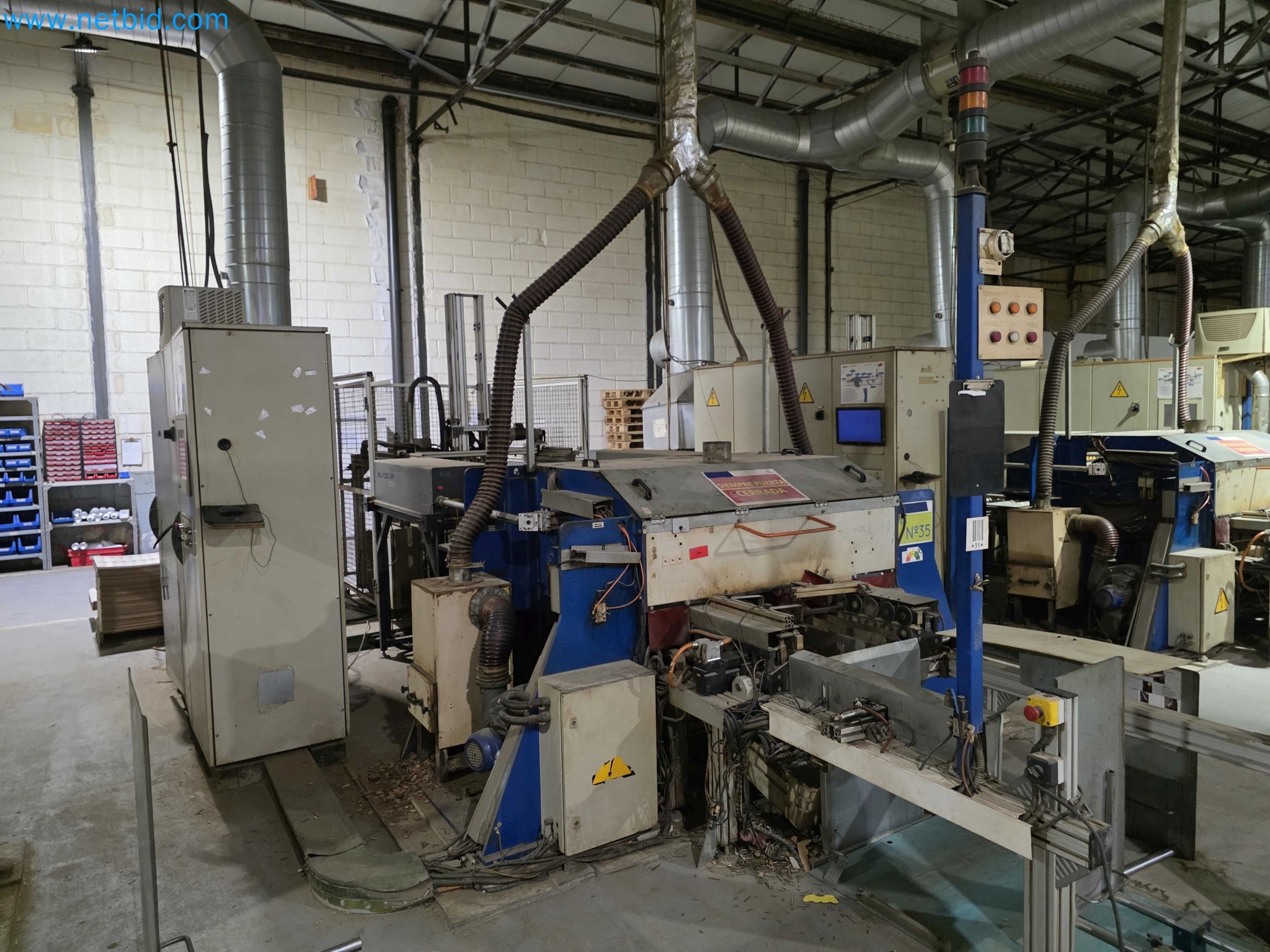 Liquidação de empresas - Máquinas de embalagem usadas para embalagem de frutas e legumes (linha de produção de MDF)-1