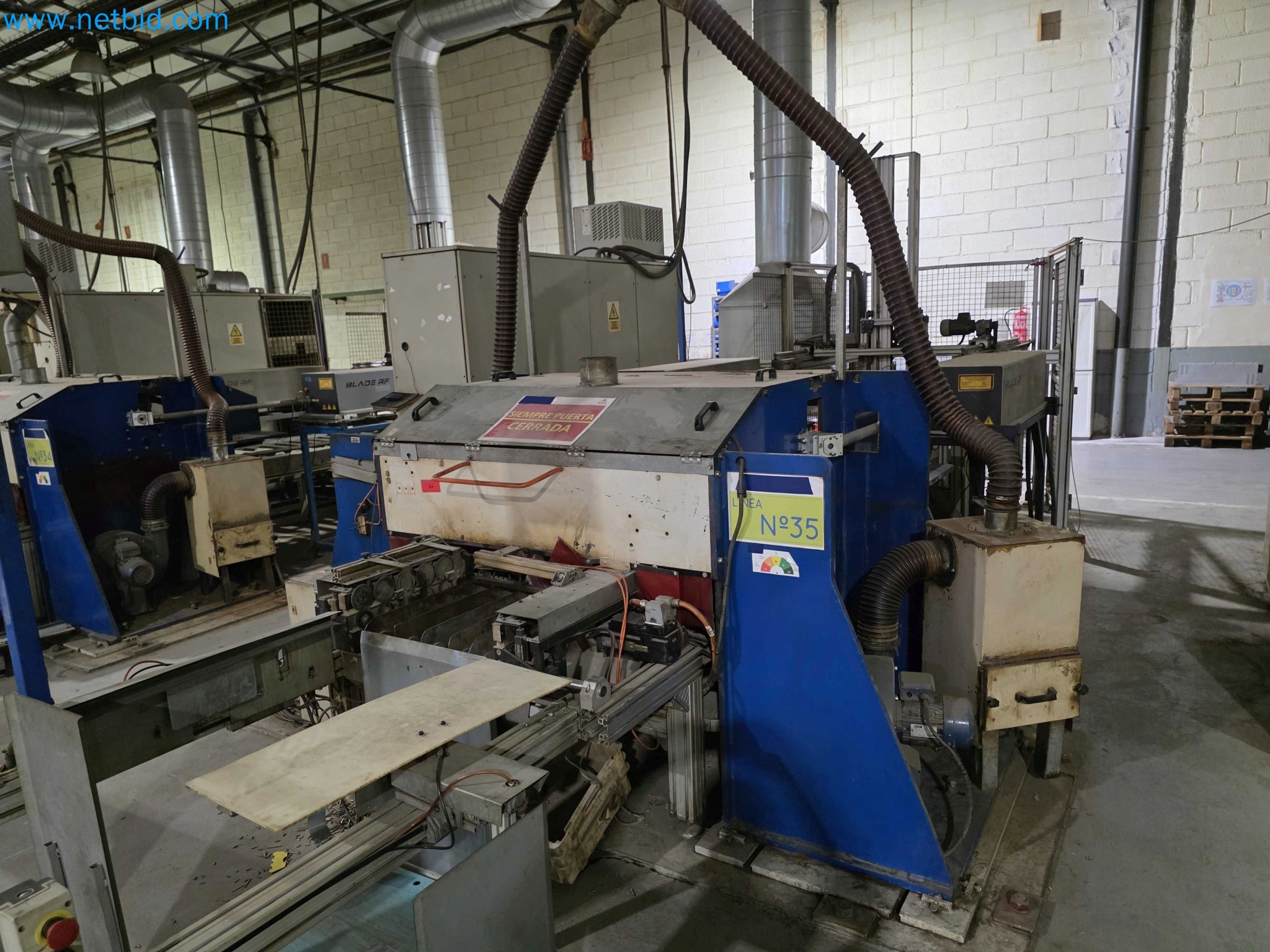 Liquidação de empresas - Máquinas de embalagem usadas para embalagem de frutas e legumes (linha de produção de MDF)-2