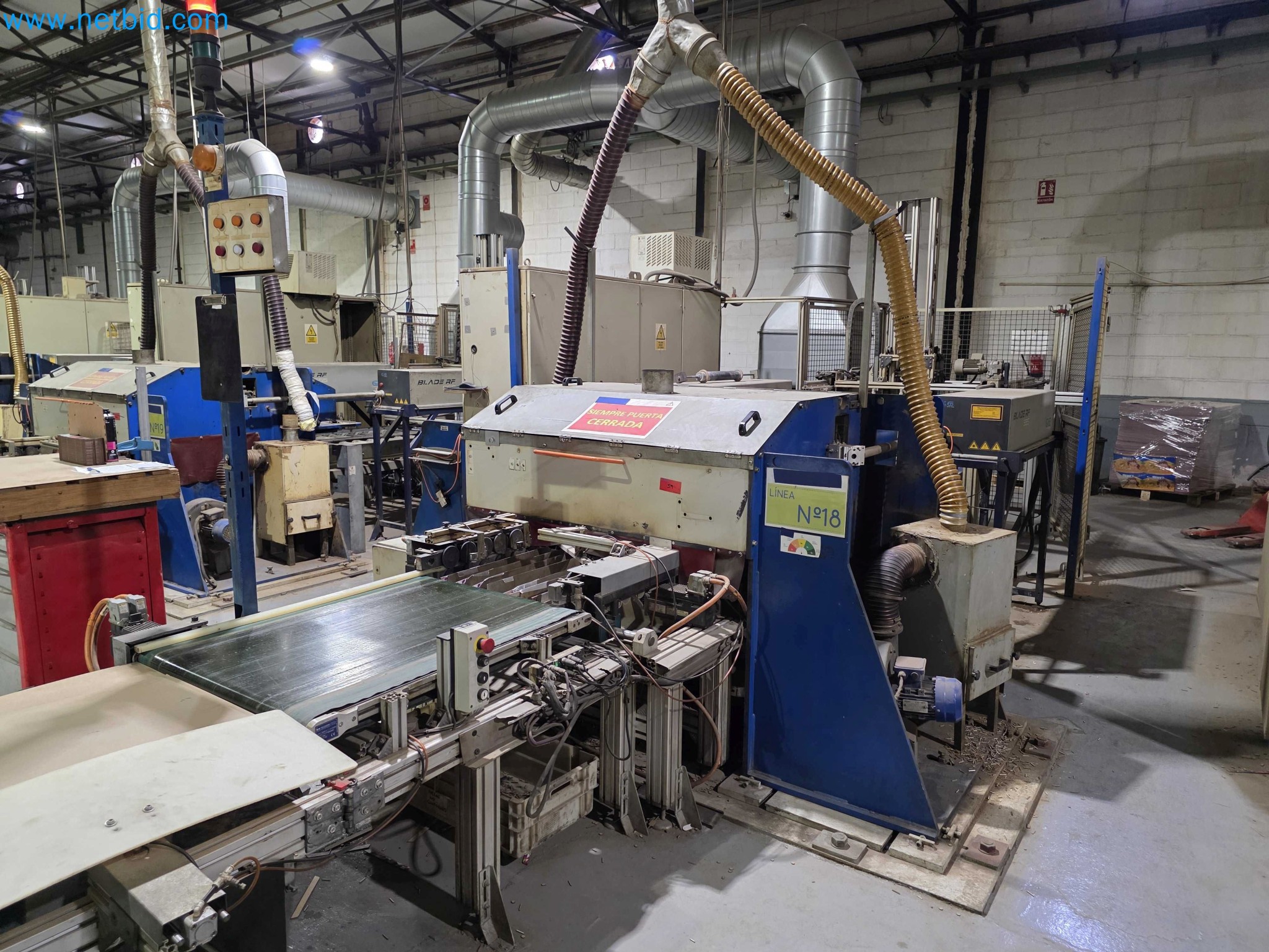 Liquidação de empresas - Máquinas de embalagem usadas para embalagem de frutas e legumes (linha de produção de MDF)-1