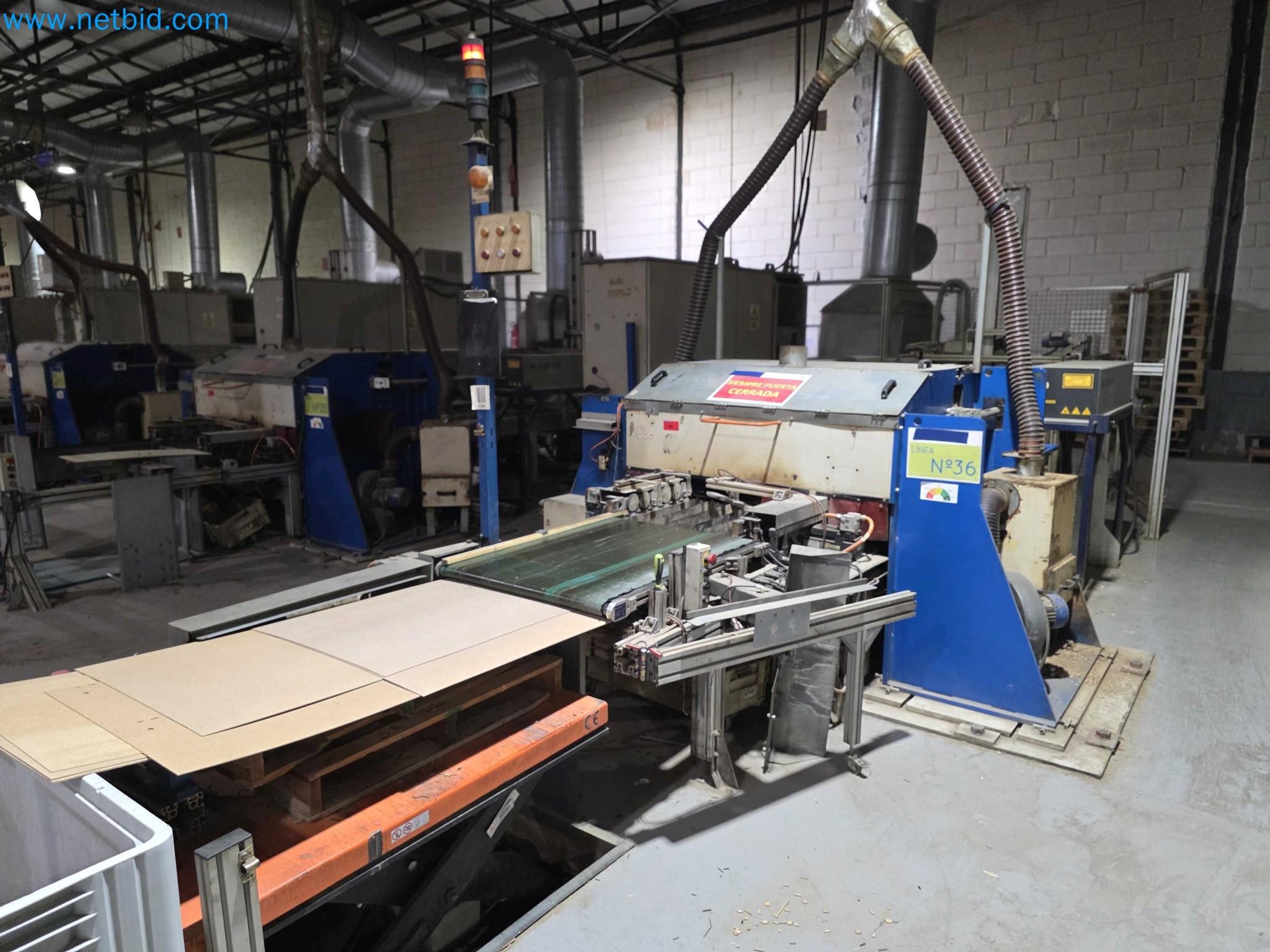 Liquidação de empresas - Máquinas de embalagem usadas para embalagem de frutas e legumes (linha de produção de MDF)-2