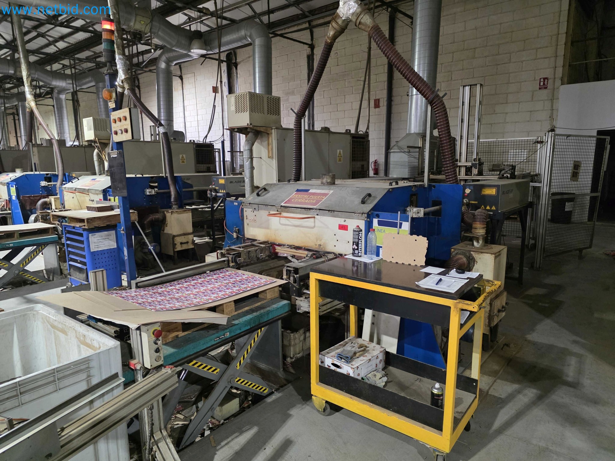 Liquidação de empresas - Máquinas de embalagem usadas para embalagem de frutas e legumes (linha de produção de MDF)-1