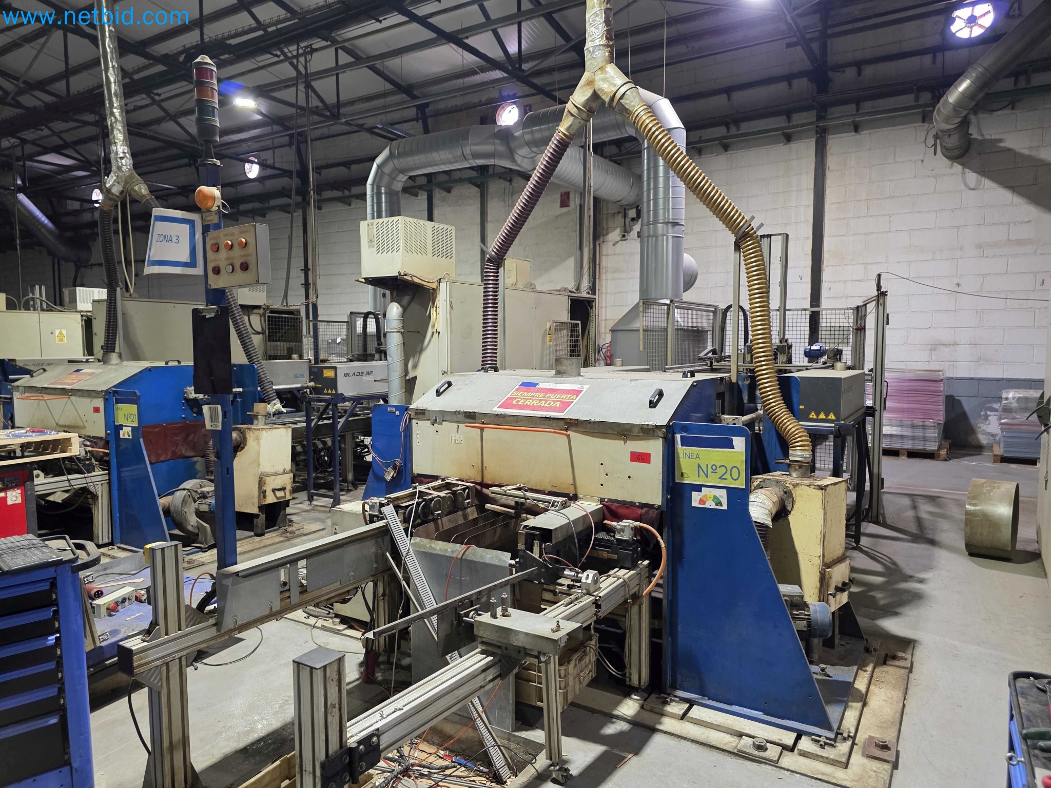 Liquidação de empresas - Máquinas de embalagem usadas para embalagem de frutas e legumes (linha de produção de MDF)-1