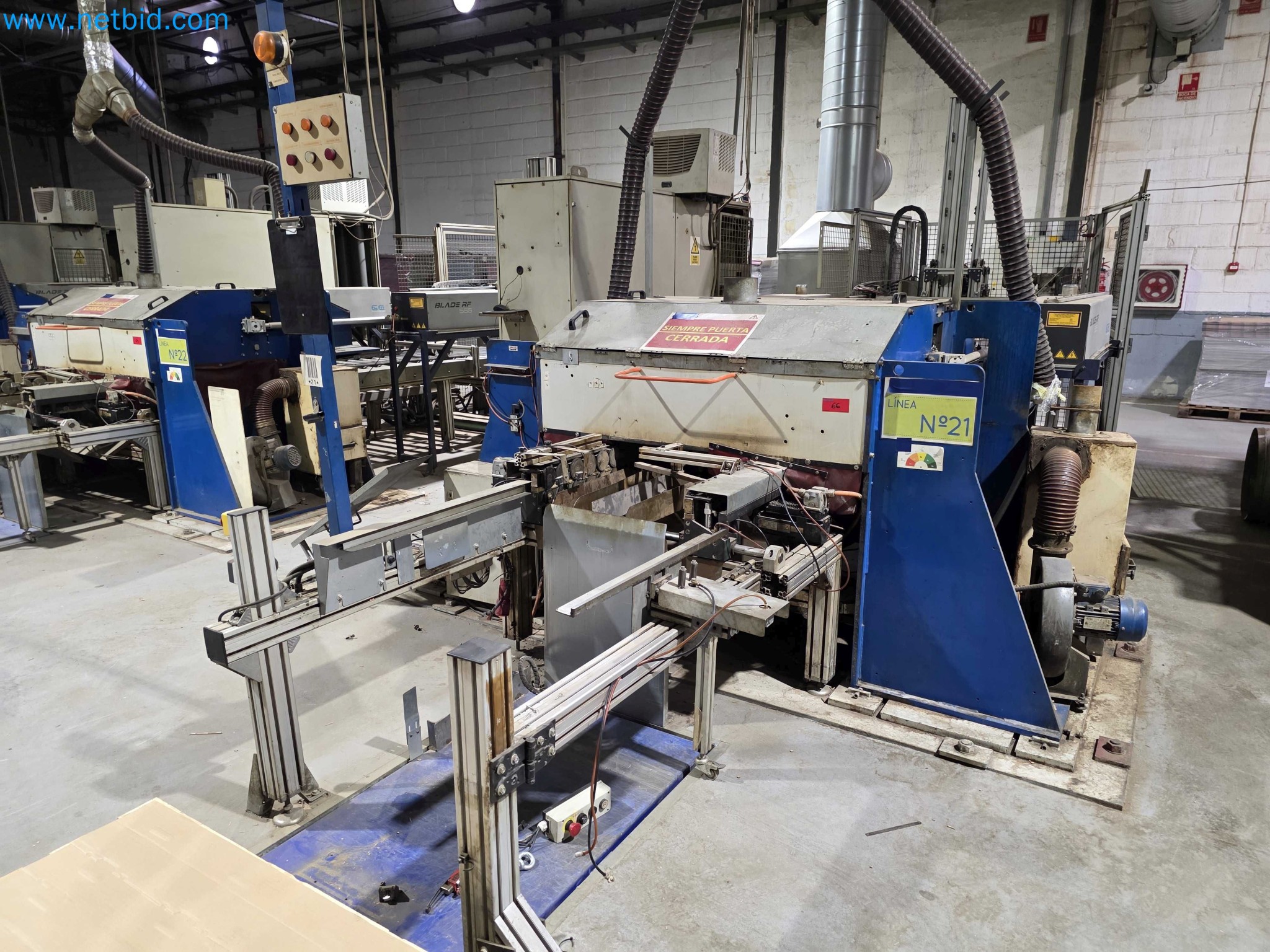 Liquidação de empresas - Máquinas de embalagem usadas para embalagem de frutas e legumes (linha de produção de MDF)-1