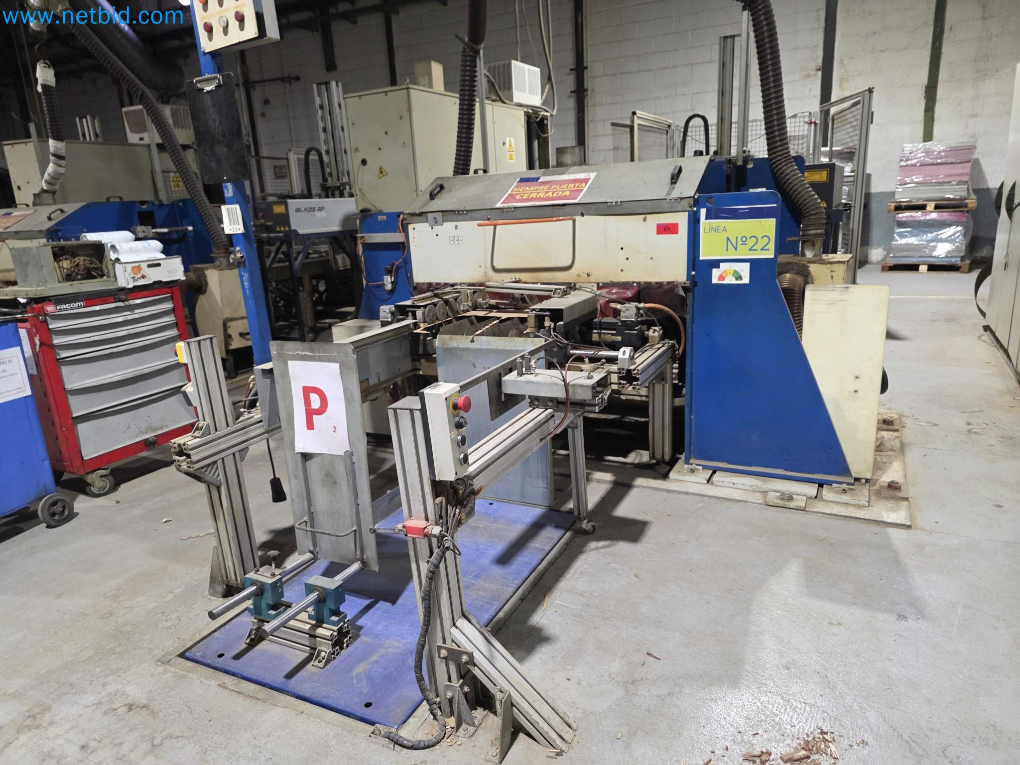 Subasta por Cierre de Fábrica – Maquinaria de Embalaje Usada para Frutas y Verduras (Línea de Producción MDF)-1