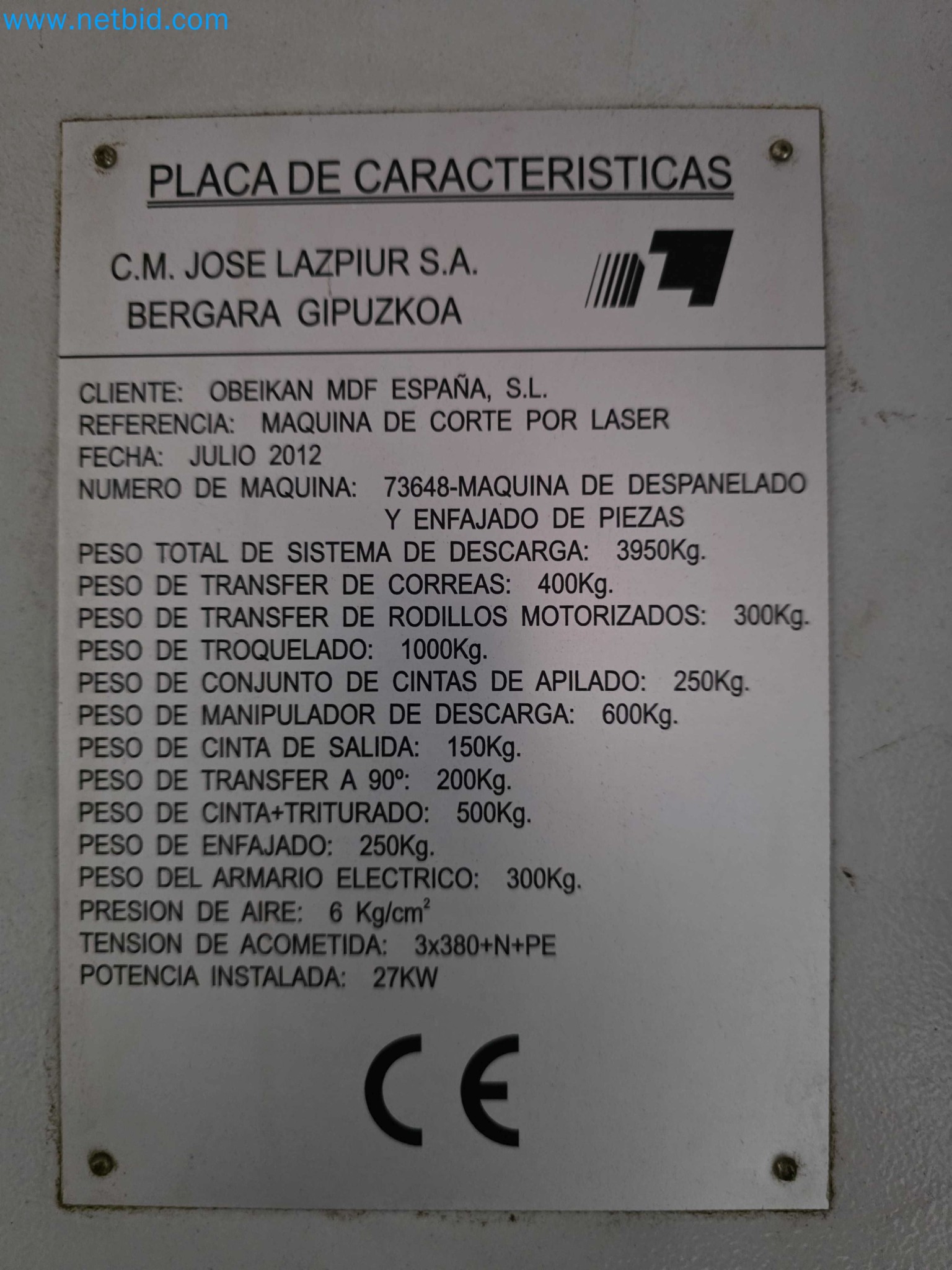 Likvidace podniku - Použité balicí stroje na balení ovoce a zeleniny (výrobní linka MDF)-23