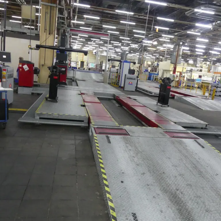 Vehicle test lane consisting of  End of Line