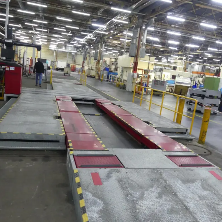 Vehicle test lane consisting of
