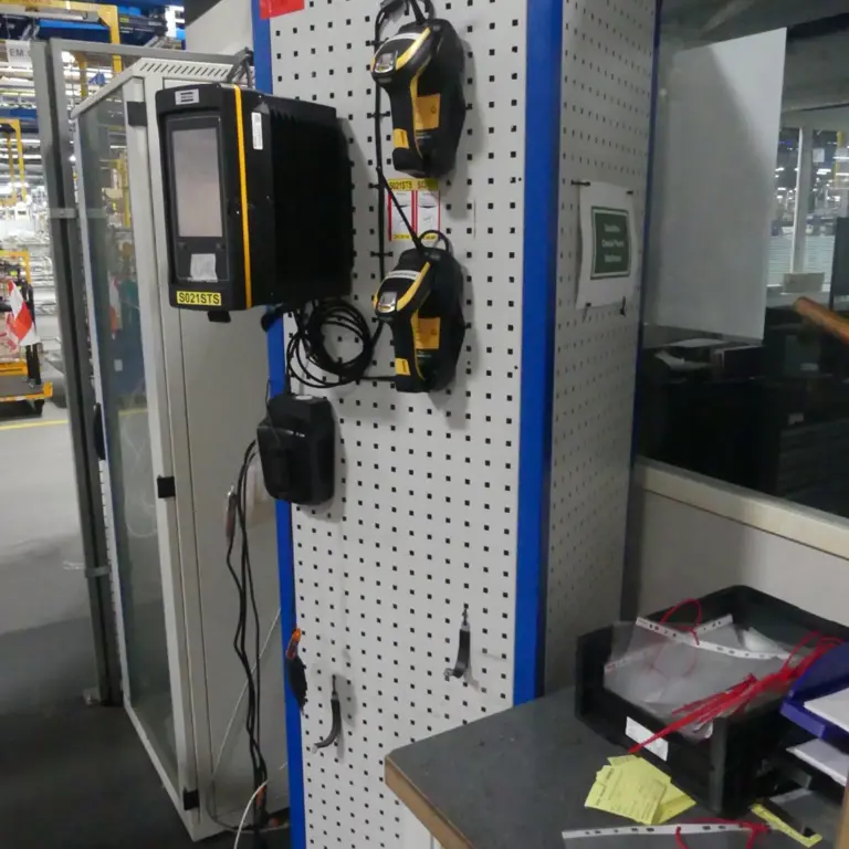 Information pillar with Atlas Copco