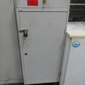 Armario con puertas batientes de acero + escritorio