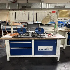 Werbank mit Testaufbau Frenko