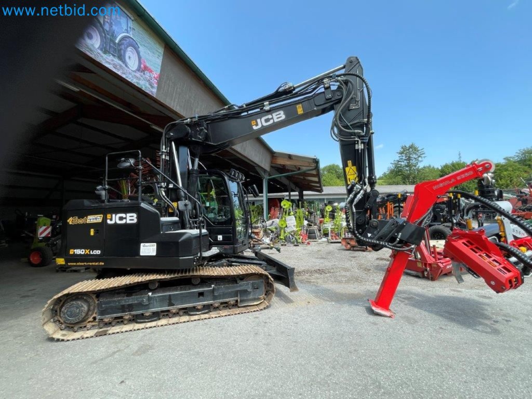 JCB excavator and Nisula forestry harvester-1