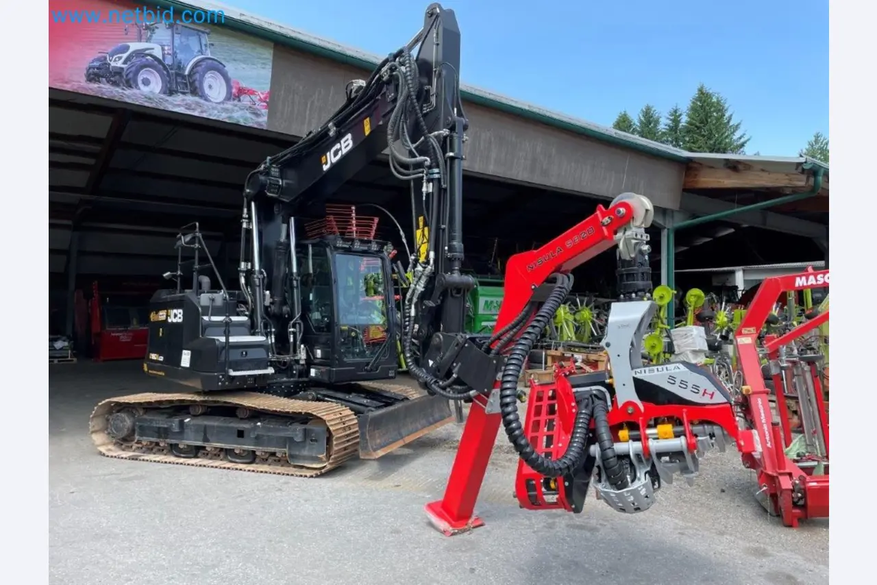 JCB excavator and Nisula forestry harvester-1