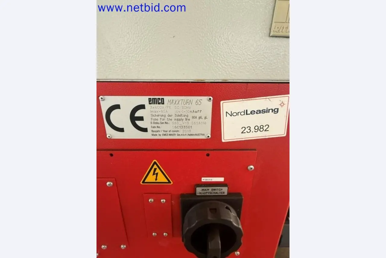 Three well-maintained EMCO Maxxturn 65 CNC lathes becoming available-9