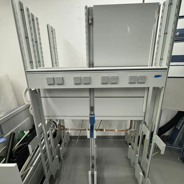 Two-sided media wall