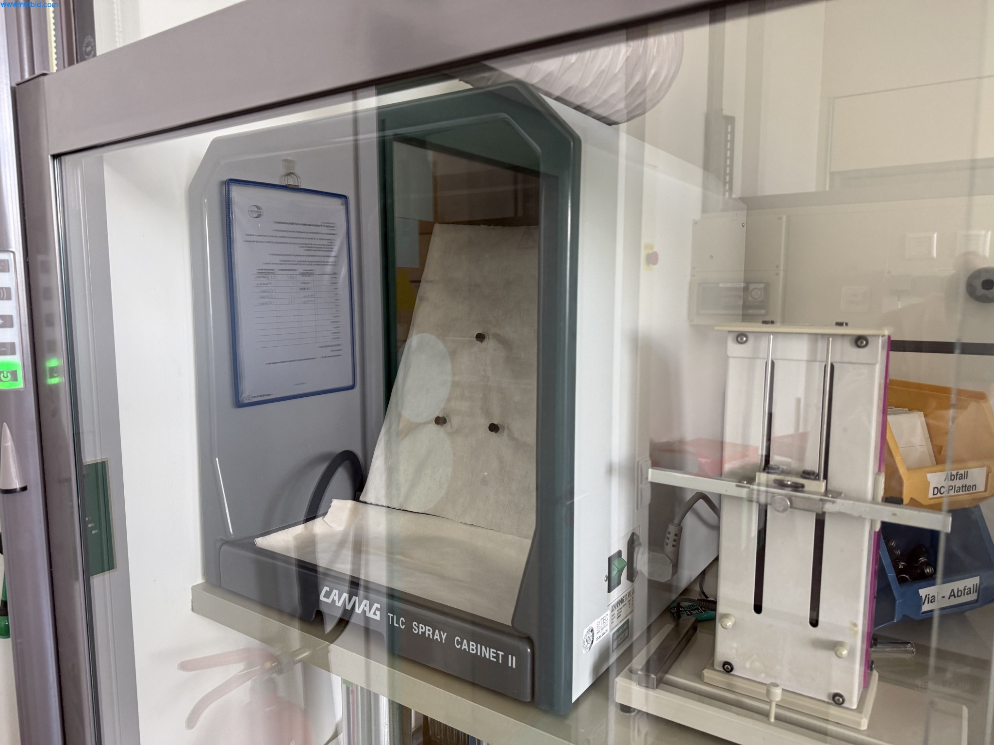 Aspiration Camag TLC Spray Cabinet