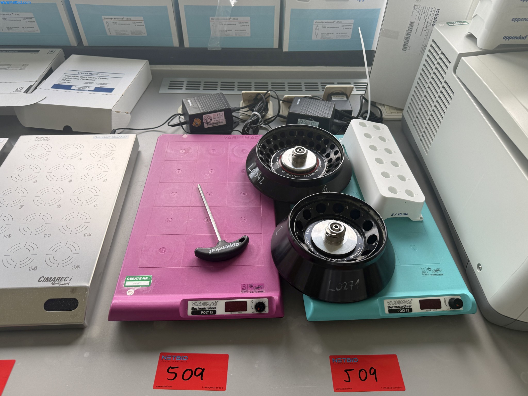 2 agitateurs électroniques Variomag Poly 15