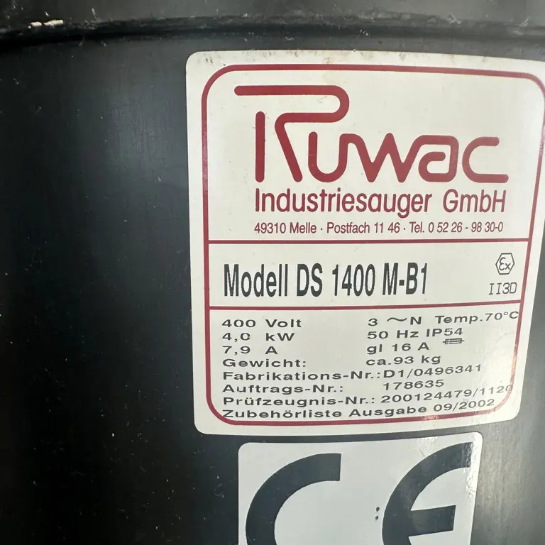 Vacuum Cleaner Ruwac