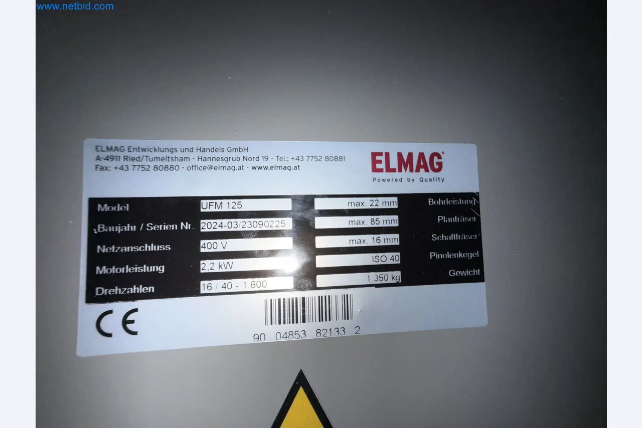 Emmegi Phantomatic T4 A machining center and ELMAG UFM 125 universal milling machine-3
