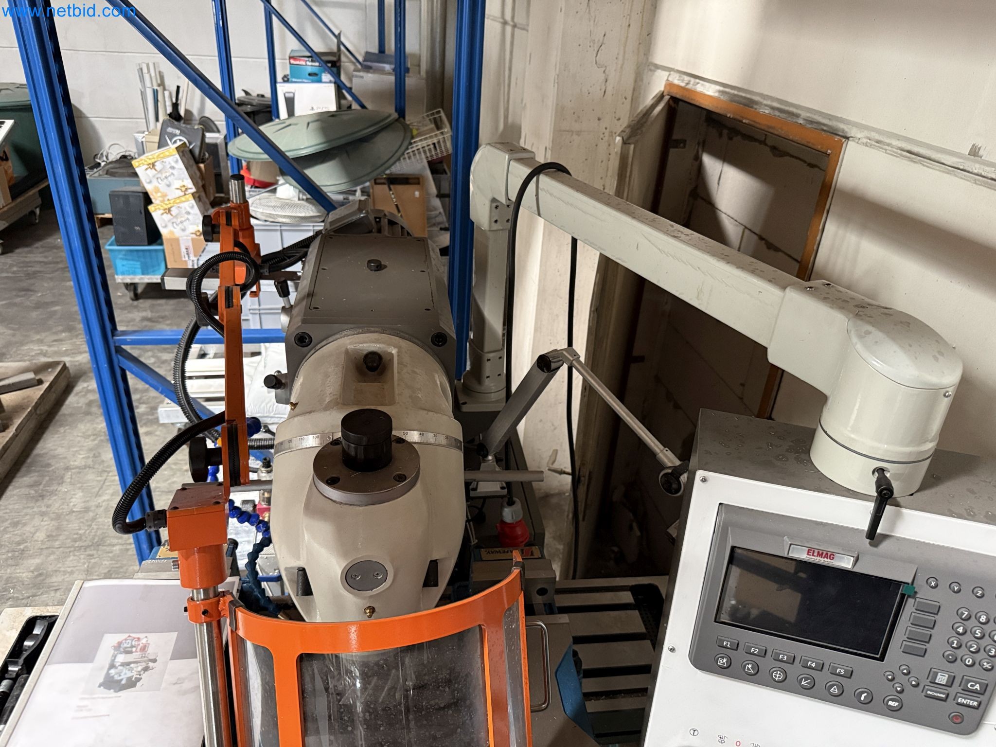 Emmegi Phantomatic T4 A machining center and ELMAG UFM 125 universal milling machine-4