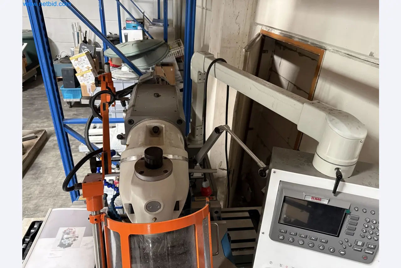 Emmegi Phantomatic T4 A machining center and ELMAG UFM 125 universal milling machine-4