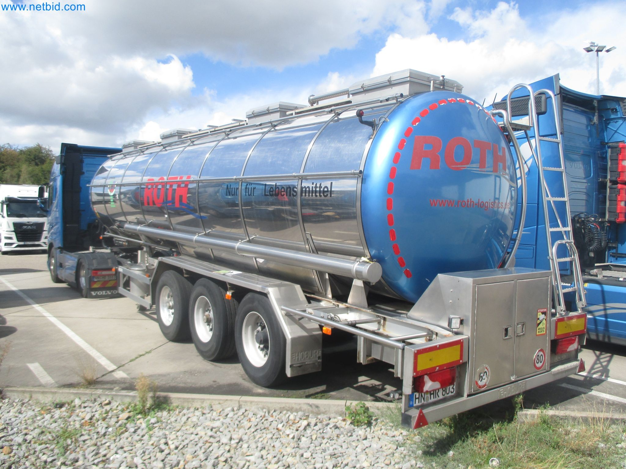 Tractor-trailers and tank semi-trailers for transporting liquid goods and food products (tank logistics)-1