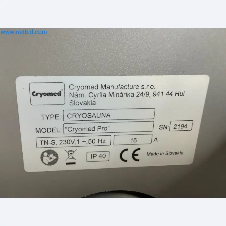 Efektywny trening z zimną komorą CRYOSIZER-17