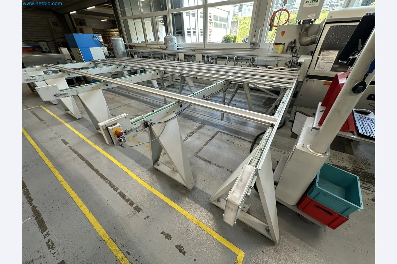 Machine from the field of industrial cutting lines and cut-to-length lines for processing aluminum and light metal profiles-4
