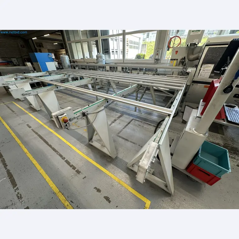 Machine from the field of industrial cutting lines and cut-to-length lines for processing aluminum and light metal profiles-4