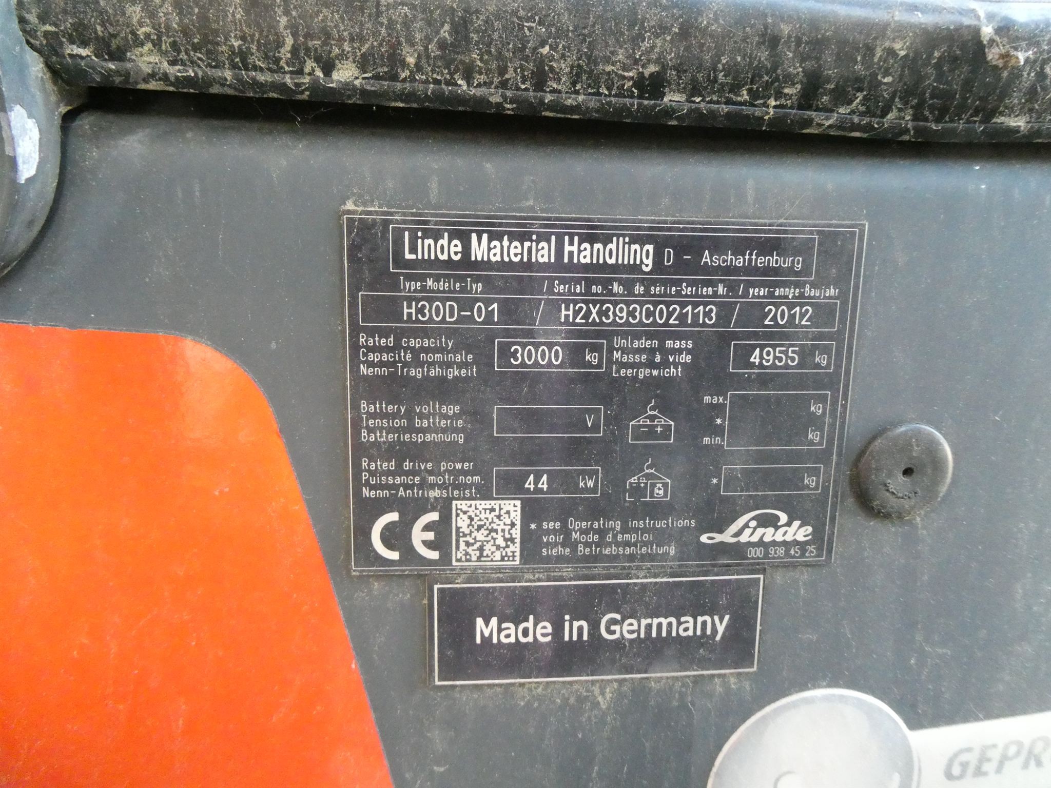 Diesel Four-Wheel Forklift Linde H30D-01 – foto 3 – kavel bij NetBid, Mainz-Hechtsheim