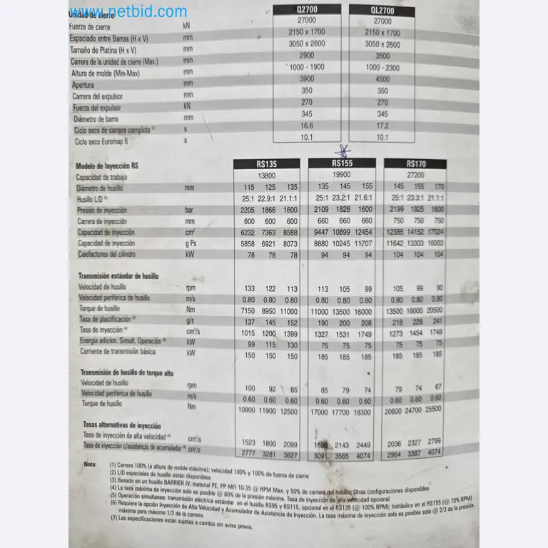 Tromosa Asset Sale (Troqueles Y Moldes De Galicia, Sa): Plastic Injection machinery and accessories-45