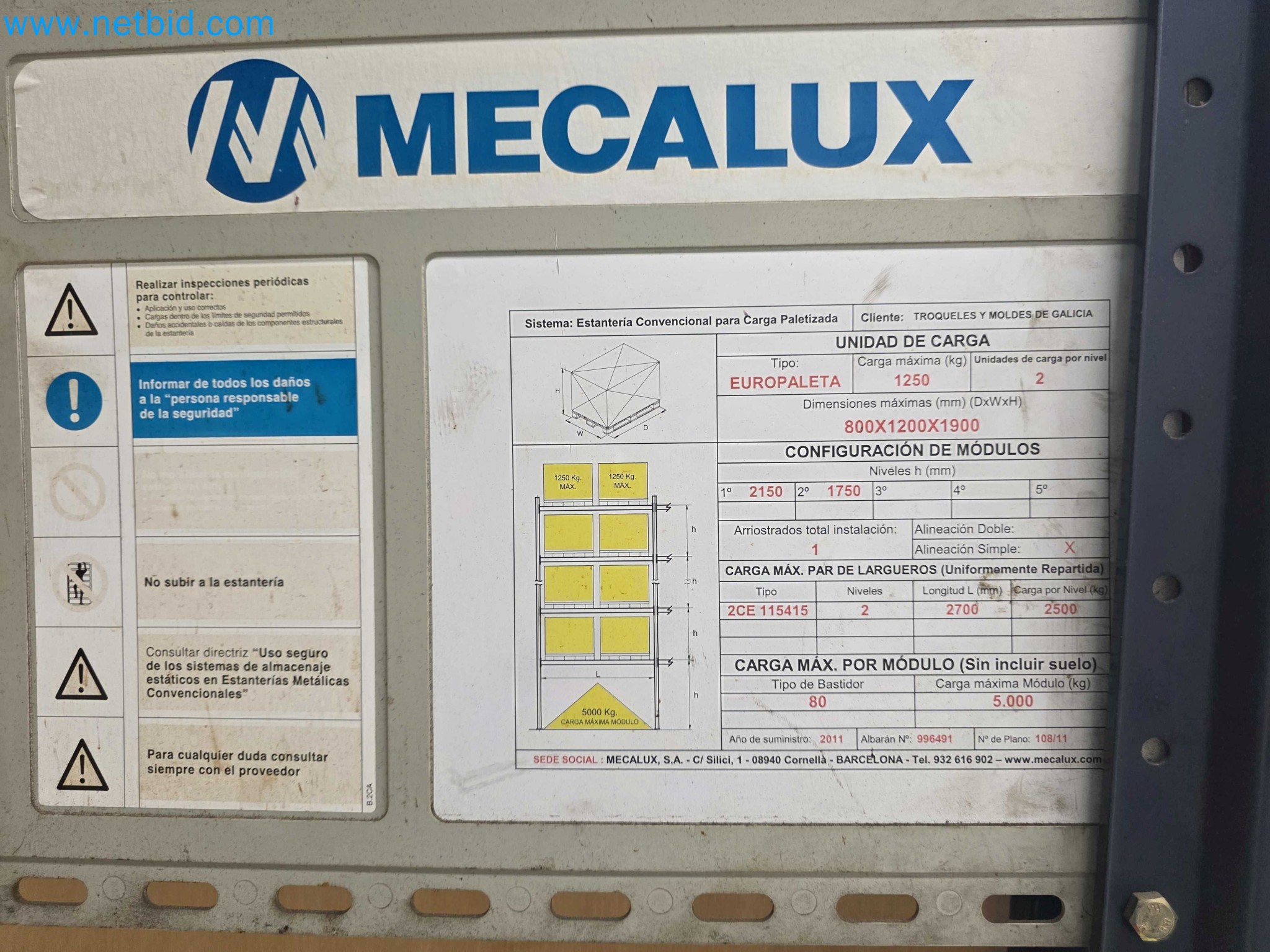 Tromosa Asset Sale (Troqueles Y Moldes De Galicia, Sa): Plastic Injection machinery and accessories-14