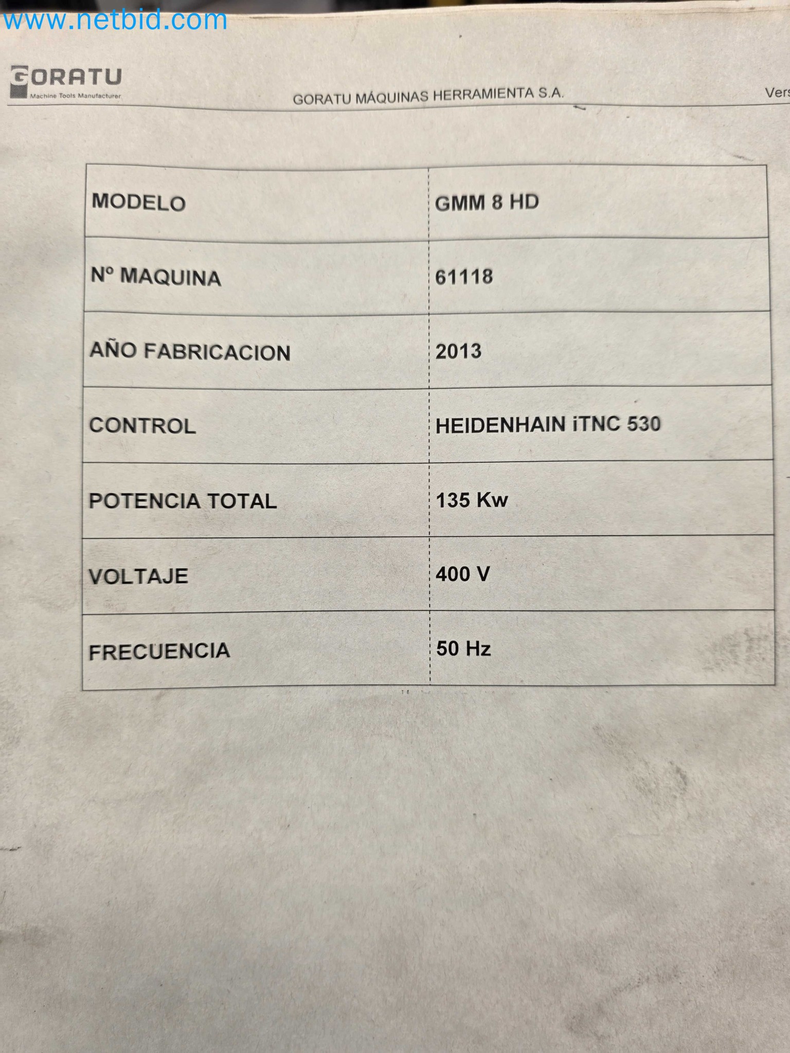 Tromosa Asset Sale (Troqueles Y Moldes De Galicia, Sa): Cnc Machining Centres, Edm Machines And Mould Manufacturing Equipment-60
