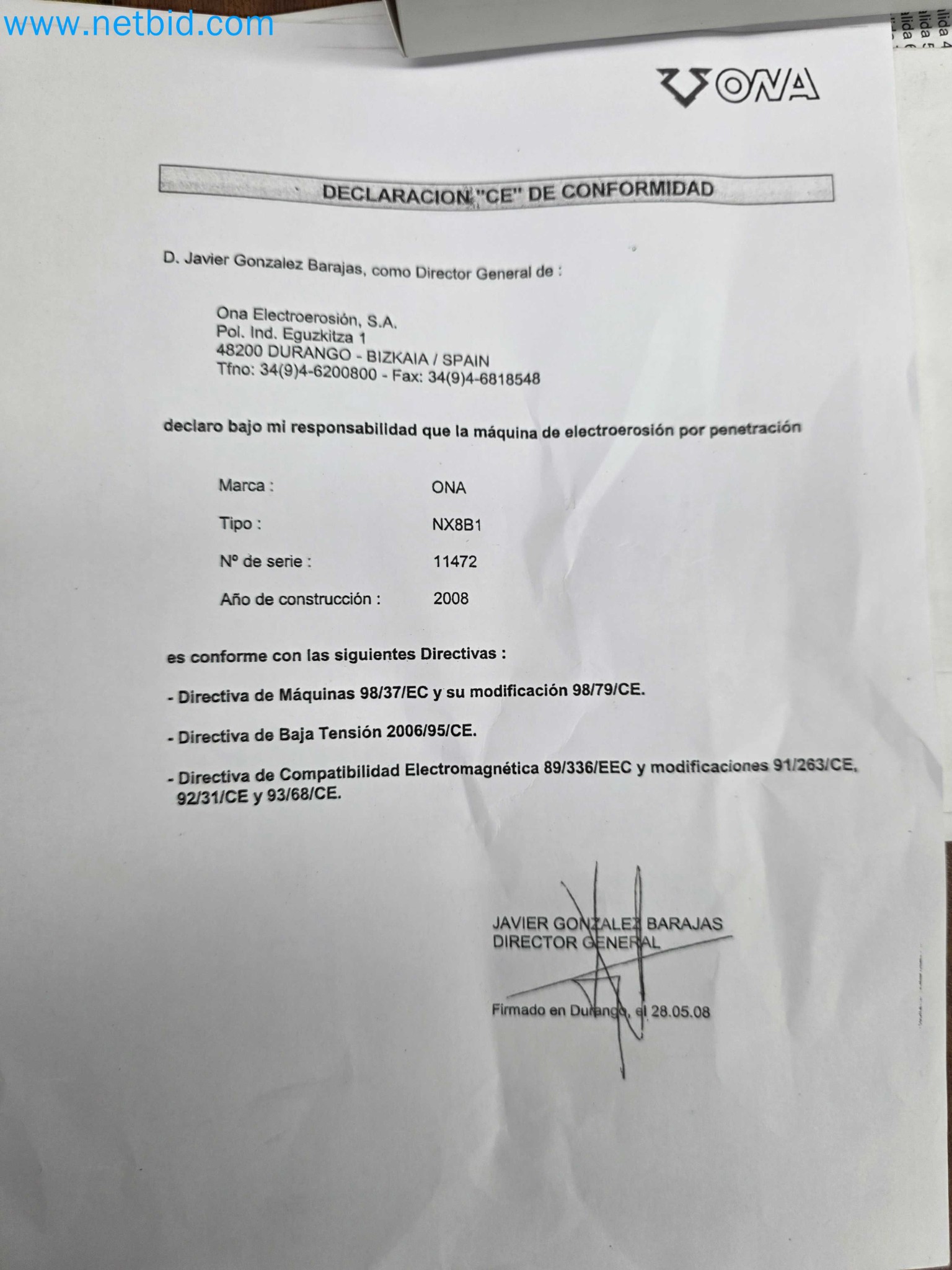 Tromosa Asset Sale (Troqueles Y Moldes De Galicia, Sa): Cnc Machining Centres, Edm Machines And Mould Manufacturing Equipment-23