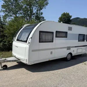 Spacious family trailer with a modern, stylish design