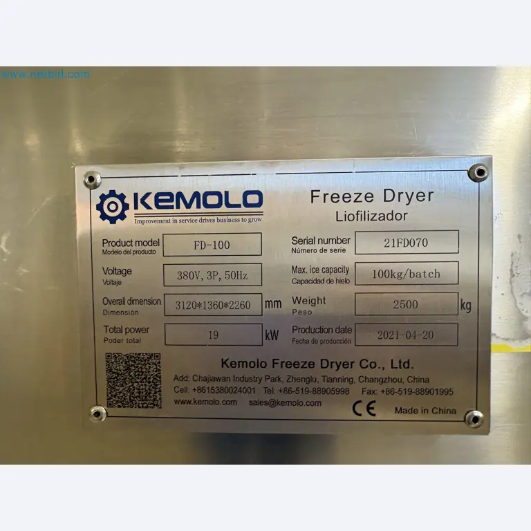 Equipment for freeze-drying fruit
-19