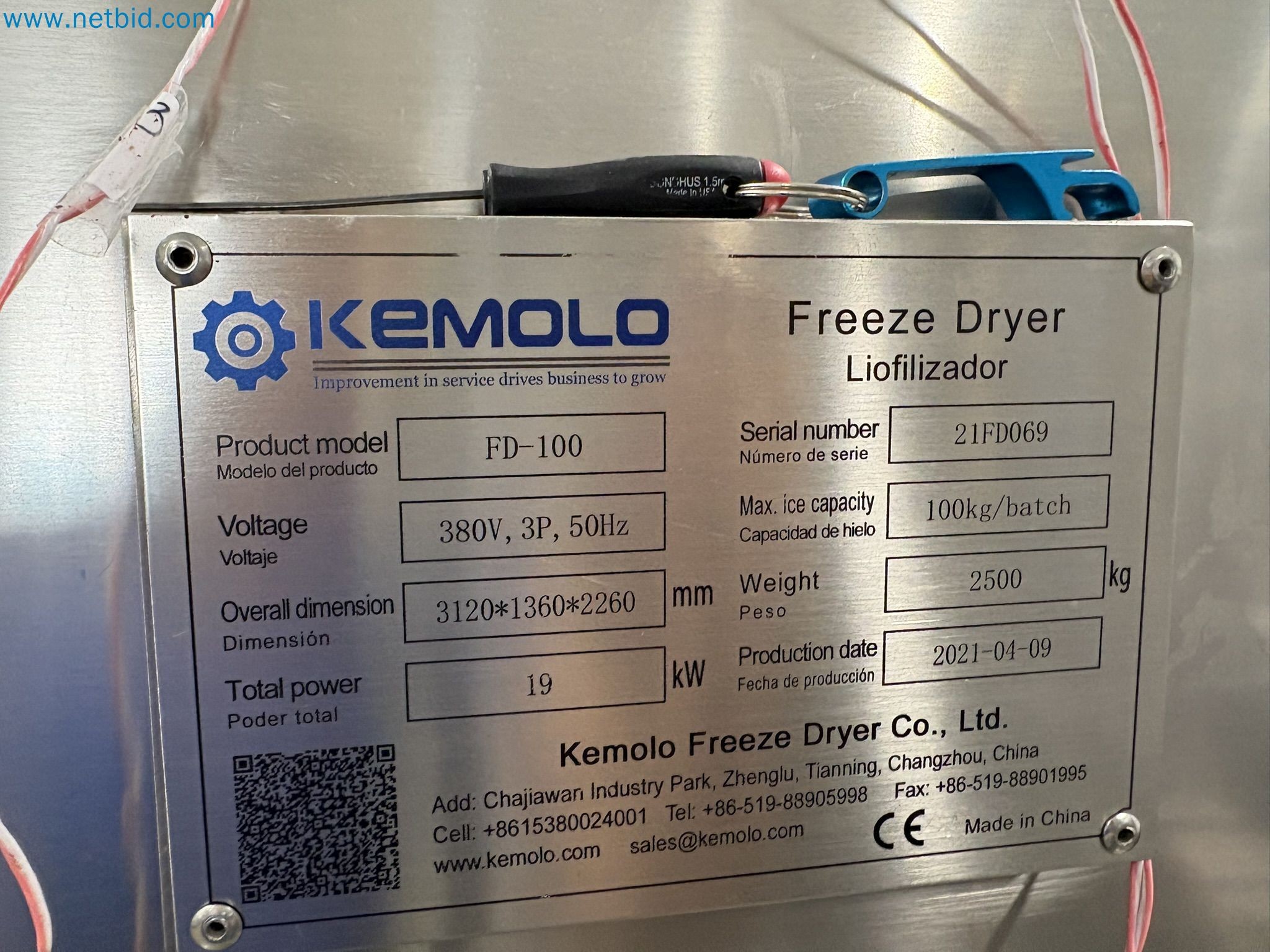Equipment for freeze-drying fruit
-2