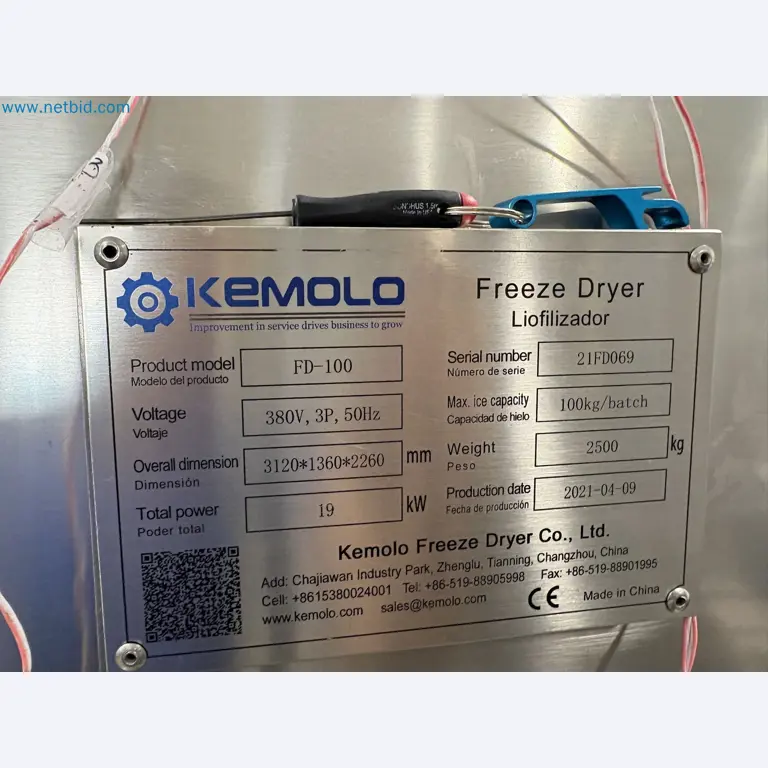 Equipment for freeze-drying fruit
-2