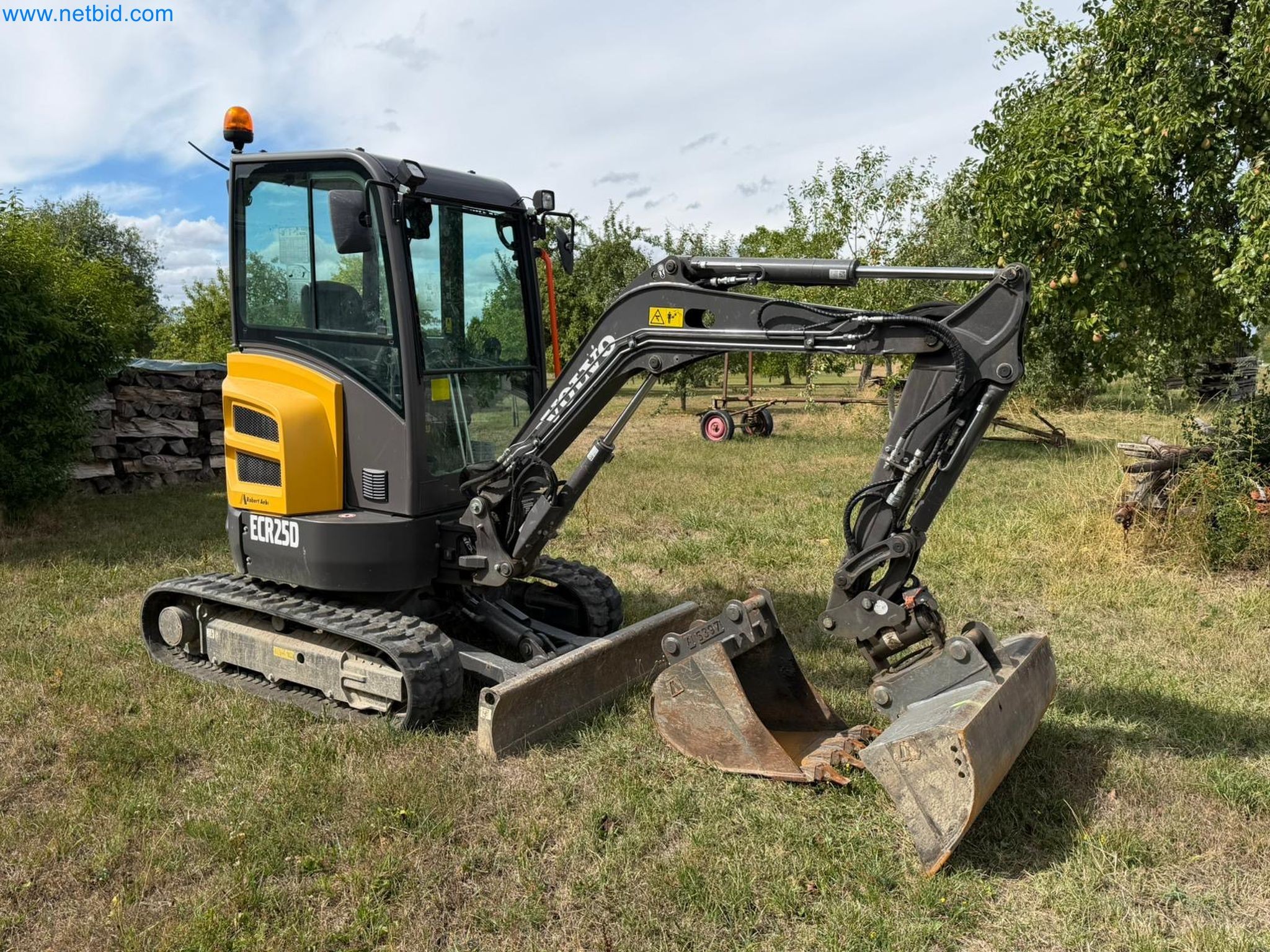 4 vehicles and a compact excavator-8