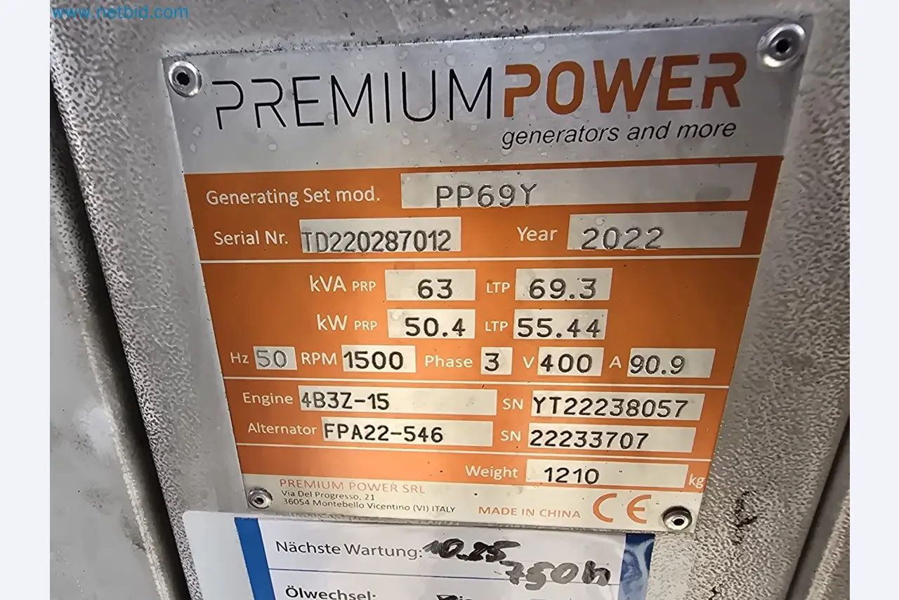 Industrie Notstromerzeuger Premium Power PP69Y-2